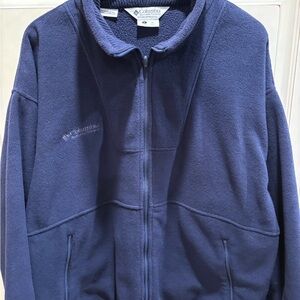 Awesome Columbia Thick Navy Fleece zip up Jacket/coat